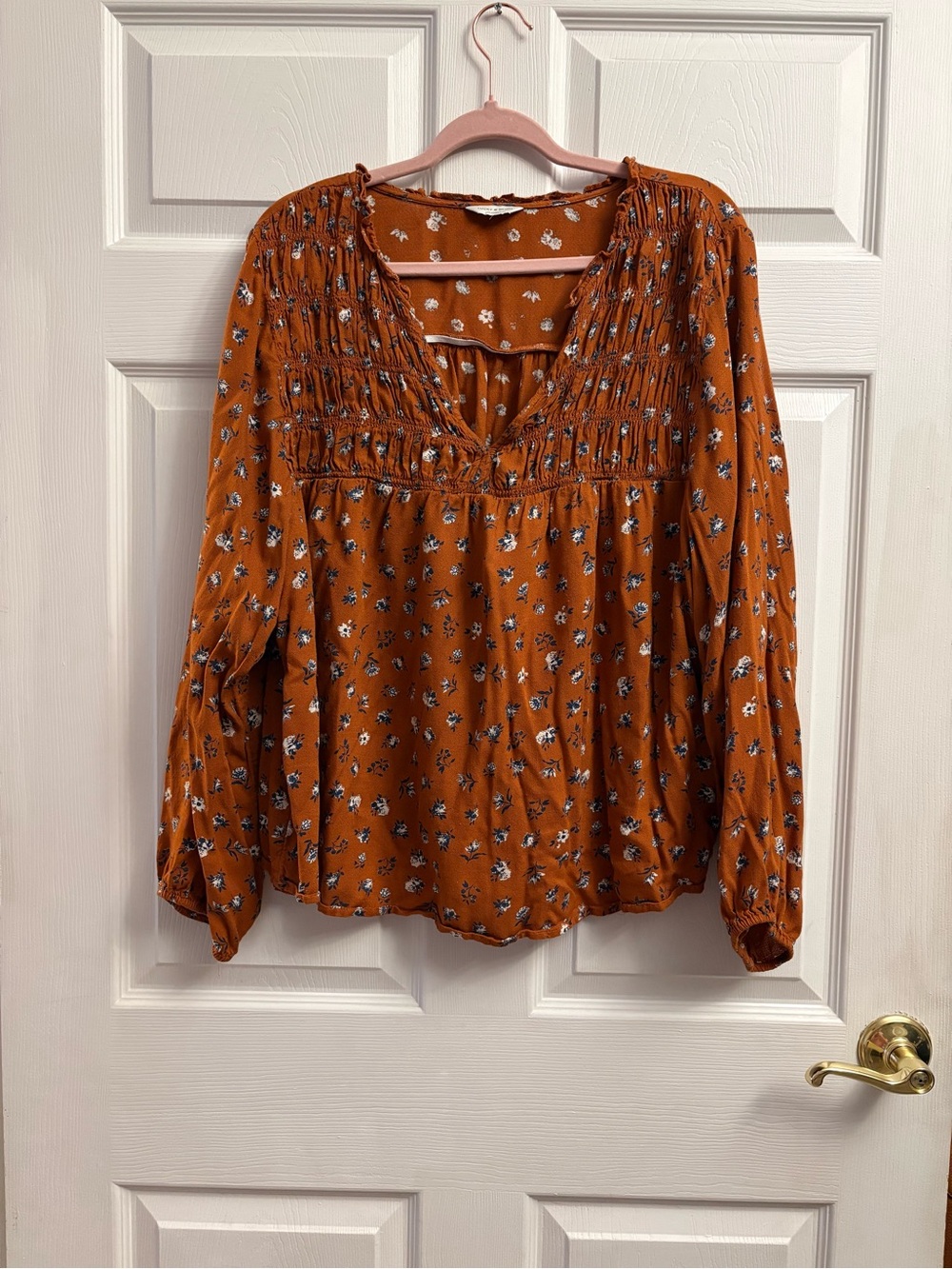 Women’s Lucky Brand Smocked Peasant Blouse Size 2X